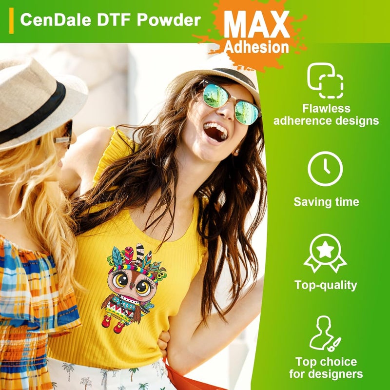 CenDale 2KG/70.4OZ White DTF Transfer Powder: Hot Melt Adhesive Digital DTF Transfer Powder for Sublimation, Ideal for All Fabrics Including Jeans/Cotton T-Shirts, Compatible with DTF/DTG Printers - Image 5